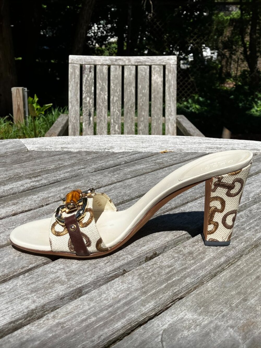 💯Authentic GUCCI Horsebit and Bamboo Slides - Size 6.5B - Picture 7 of 12